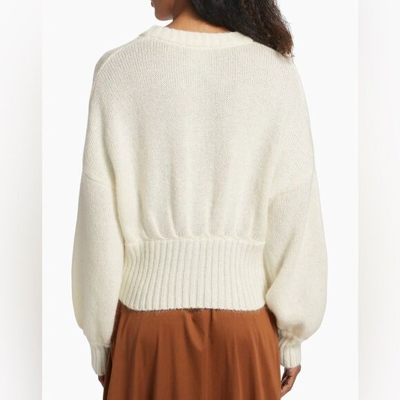 NWT Farm Rio Ribbed Goldtone-Buttoned Cardigan - Picture 3 of 6